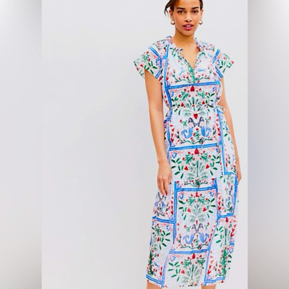 LOFT mermaid midi dress NWOT
